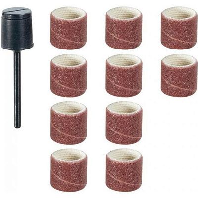Шлифовальные цилиндры с дискодержателем (10 шт., зерн.К 120, диам 14 мм) Proxxon (28978)