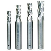 Цилиндрические торцевые фрезы, 4 поз., (6 - 7 - 8 - 10 мм) Proxxon (24620)