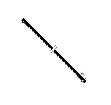 Пилки 127 мм, со штифтовым креплением (10 зубьев/25 мм., 12 шт.) Proxxon (28741)