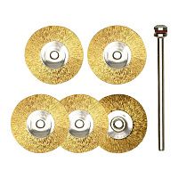 Латунные щетки-диски, 5 шт. (22 мм) Proxxon (28962)