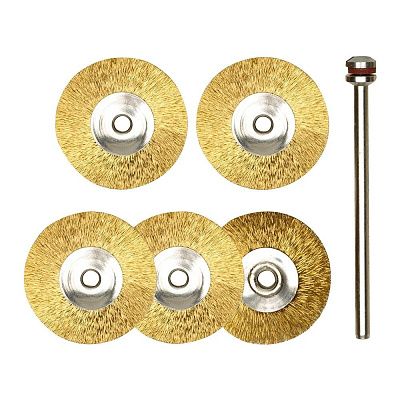Латунные щетки-диски, 5 шт. (22 мм) Proxxon (28962)