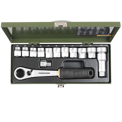 Набор с трещоткой из 14 позиций от 13 до 27 мм Proxxon (23604)