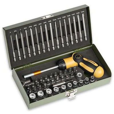 Набор со складной отверткой-трещоткой 1/4, 54поз. Proxxon (23104)