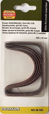 Сменные шлифовальные ленты для BS/E, корунд, зерн. 80, 5 шт. Proxxon (28583)
