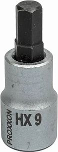 Головка 1/2" шестигранник HEX 9мм, 55мм Proxxon (23463)