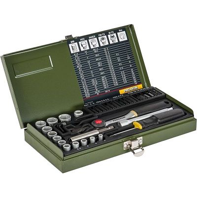 Набор отверточных бит с намагниченным переходником 1/4", 39 поз. Proxxon (23070)