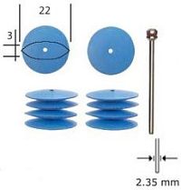 Силиконовые диски для полирования, линза (ø 22 мм, 10 шт.) с дискодержателем Proxxon (28293)