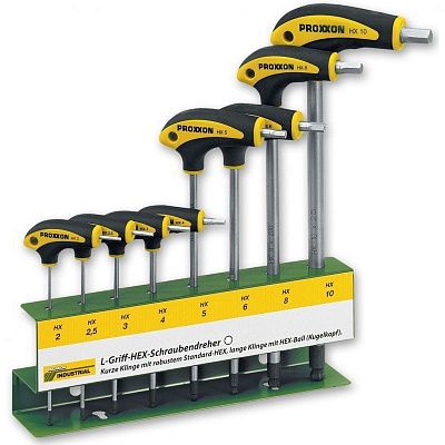 Набор отверток с L-образной рукоятью 8 поз., шестигранник HEX Proxxon (22650)