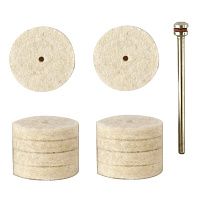 Полировальные насадки из войлока, 10 поз. (22 мм ) Proxxon (28798)