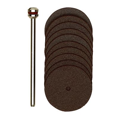 Корундовые отрезные диски, 10 шт., 22 мм с дискодержателем Proxxon (28810)